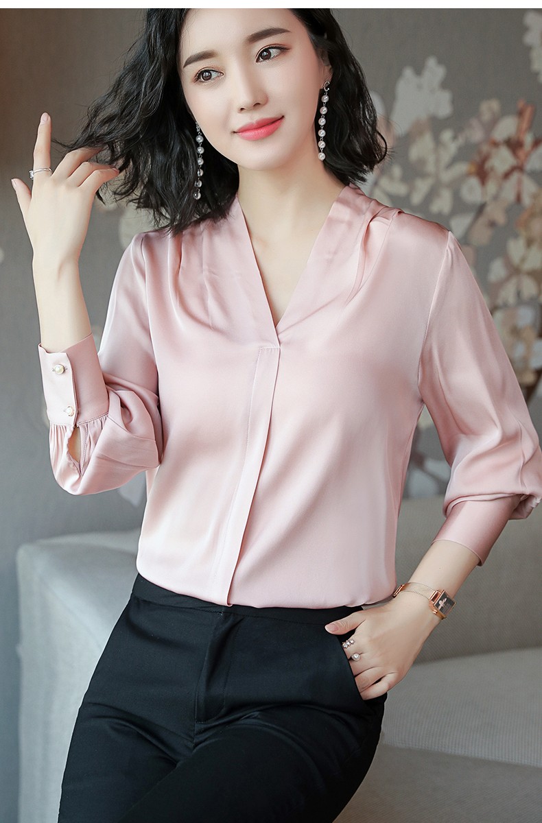 女装 衬衫 古升 古升 真丝衬衣女桑蚕丝上衣长袖2020春夏款新品ol都市
