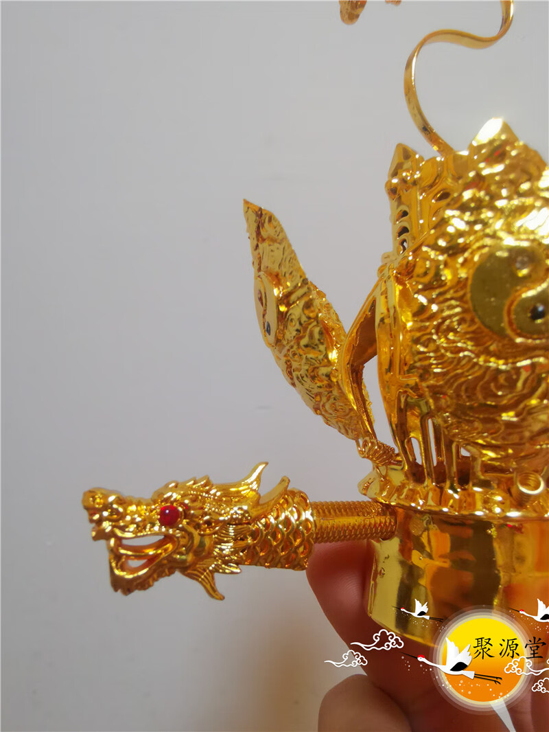 道教帽子三花聚顶莲花冠紫铜三清莲花冠高功帽道家用品高功用品【图片