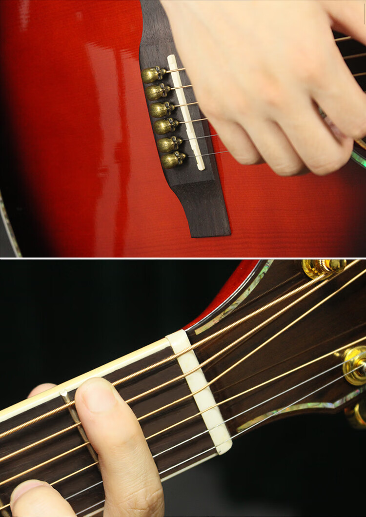 贝斯琴桥天然牛骨民谣木吉他弦枕古典吉他琴枕尤克里里琴桥上下弦距尺