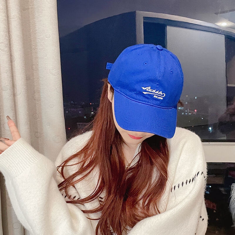 速司汀服饰克莱因蓝帽子鸭舌帽宝蓝色休闲百搭棒球帽潮流克莱因蓝well