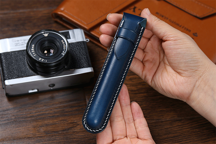 2022新款子芒意大利牛皮笔套真皮钢笔抗压钢笔笔套简约复古保护套手工