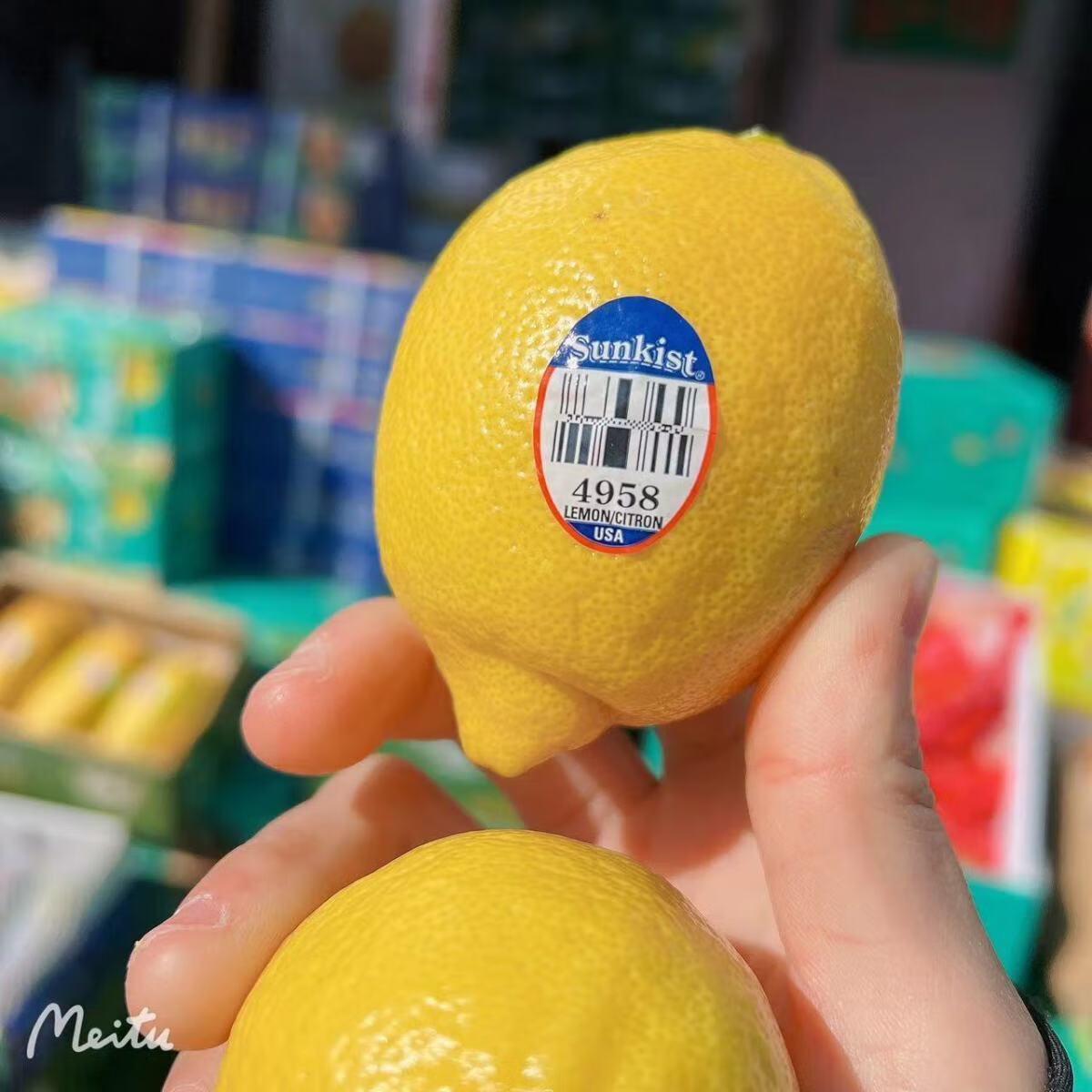 美国进口新奇士黄柠檬皮薄多汁奶茶店榨汁新鲜水果10个装约1000克