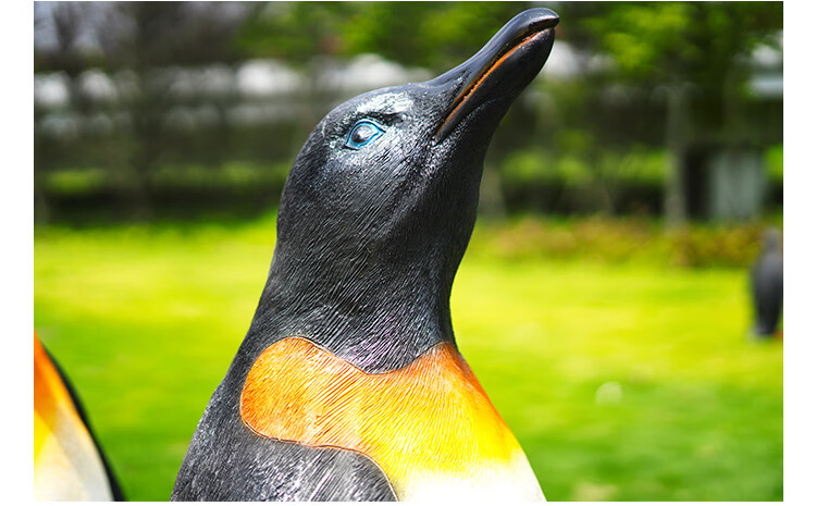 室外仿真企鹅摆件雕塑玻璃钢动物模型海洋馆道具冰雪世界主题装饰a款