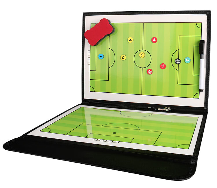 战术板 足球战术板教练板磁铁11人制棋子教案折叠演示板可擦拭三折