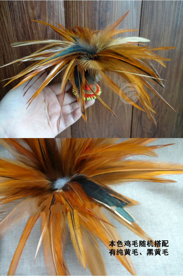 铜钱鸡毛毽子传统鸡毛健子手工毽铜钱款仿古铜钱不染色鸡毛毽子 考试