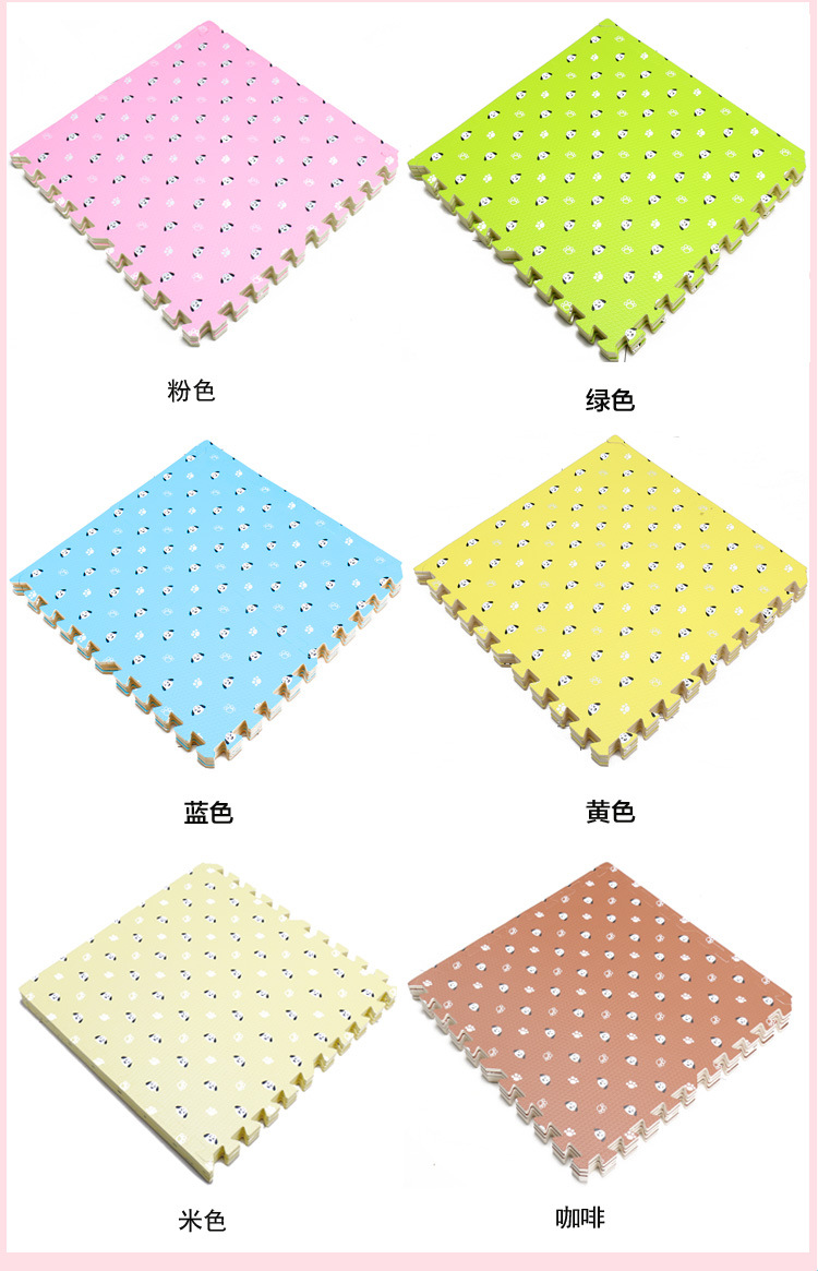 泡沫地垫拼图卧室榻榻米加厚铺地板垫子拼接婴儿童爬爬行垫6030咖色长