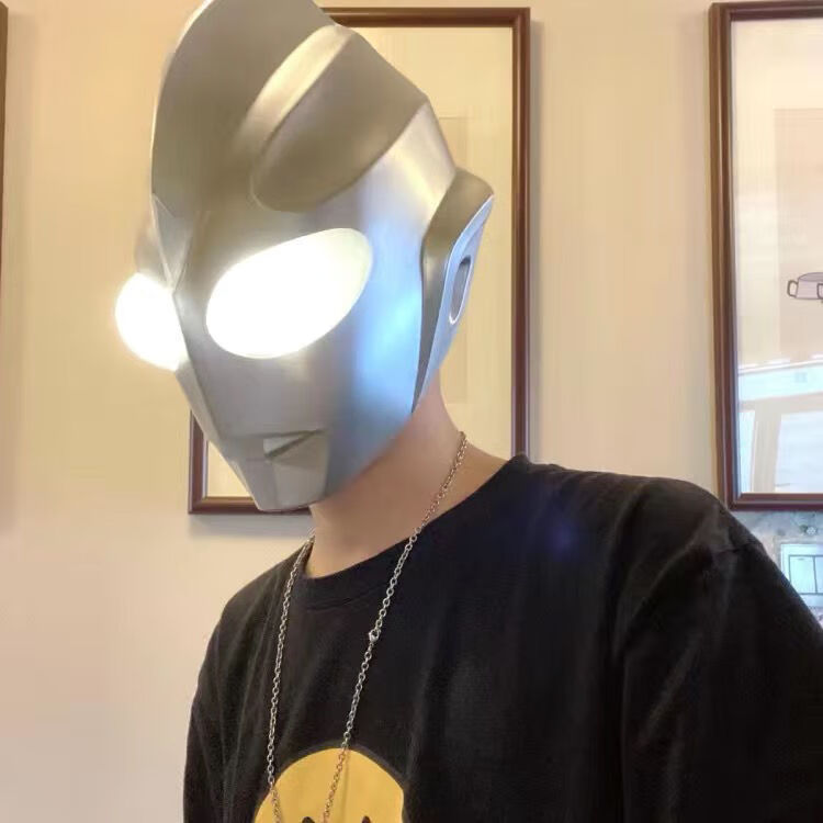 迪迦奥特曼头套触控 发光头套可戴抖音同款面具皮套衣服大人款儿童男