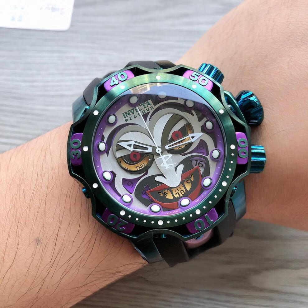 因维克塔小丑联名手表因维克塔invicta joker dc漫威联名小丑防水男士