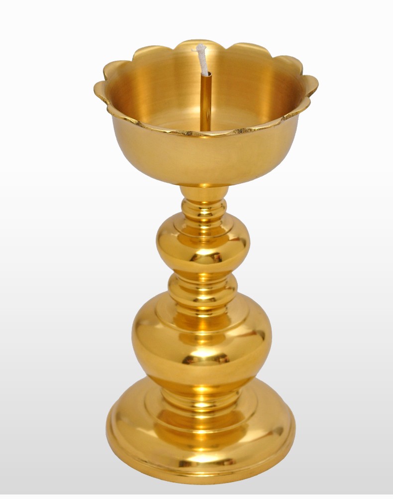 莲花边油灯观音财神酥油灯家用客厅佛灯寺庙供灯佛具