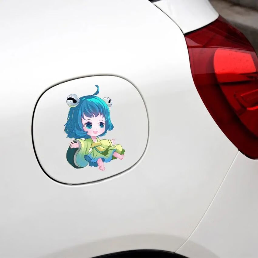 王者荣耀汽车个性蔡文姬贴纸卡通车贴划痕车门装饰定制车贴纸b款13cm