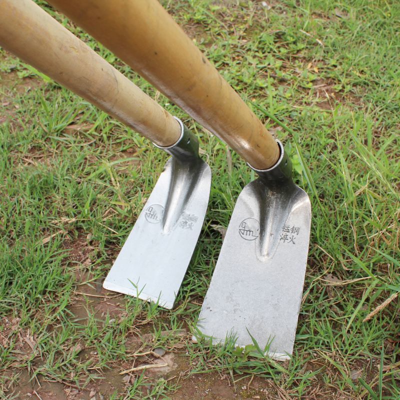 新款农村锄头挖土种菜开荒大锄除草工具翻地开山户外农用全钢农具小号