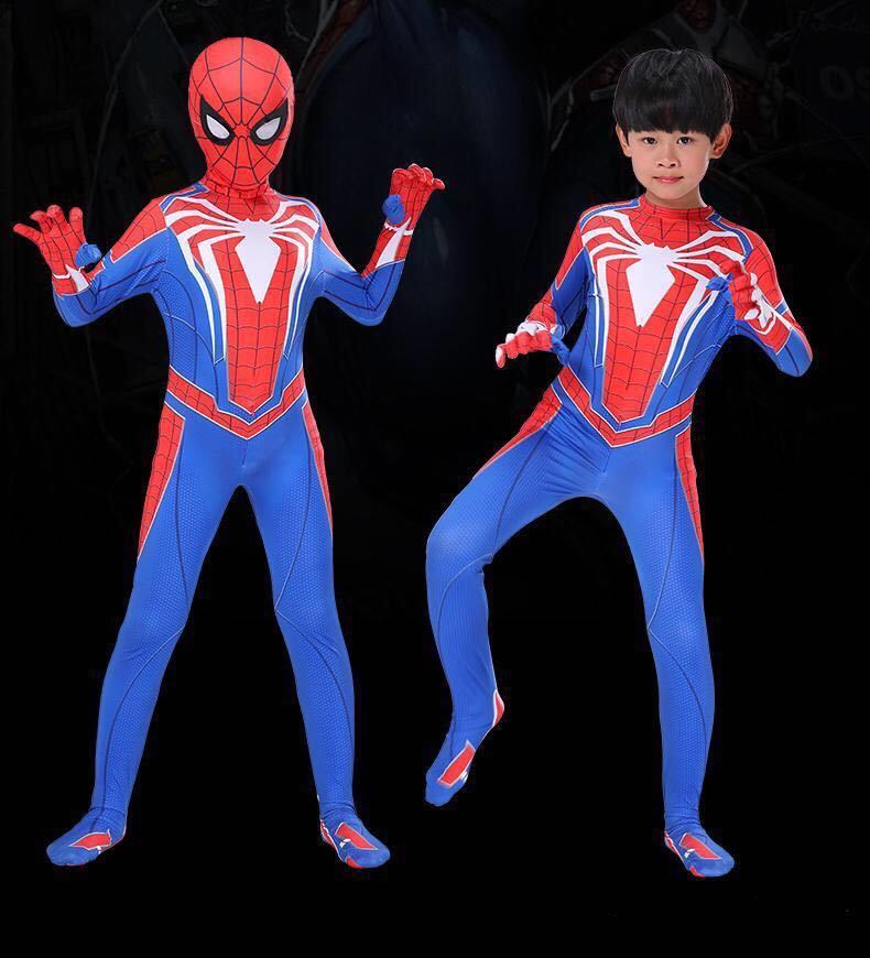 蜘蛛侠战衣紧身衣 迈尔斯平行宇宙服装儿童男孩套装 【极速战衣】头套