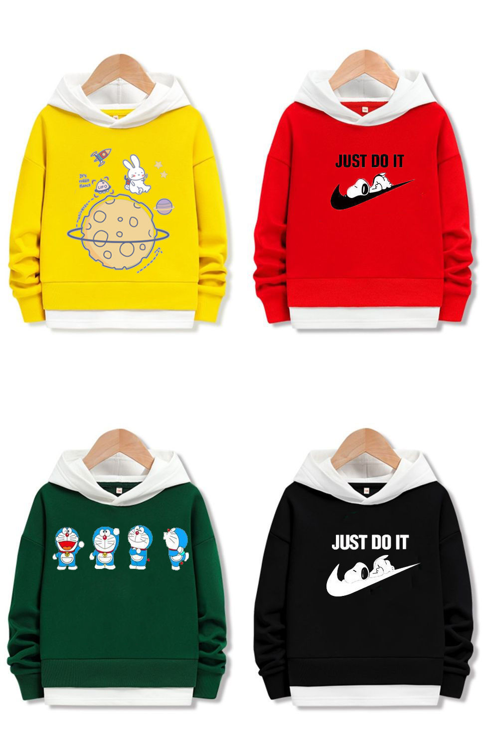 迪士尼disney联名女童卫衣春秋连帽上衣2022新款韩版女孩假两件衣服