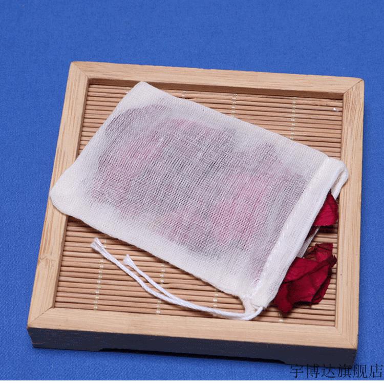 中药袋全棉纱布袋50个68泡茶过滤煲汤袋煎药中药袋茶包袋香料纱布袋卤