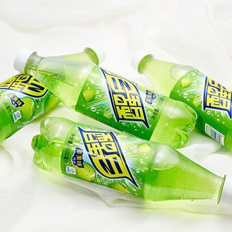 醒目苹果水蜜桃菠萝味老汽水500ml12瓶碳酸饮料果味饮料苹果味500ml12