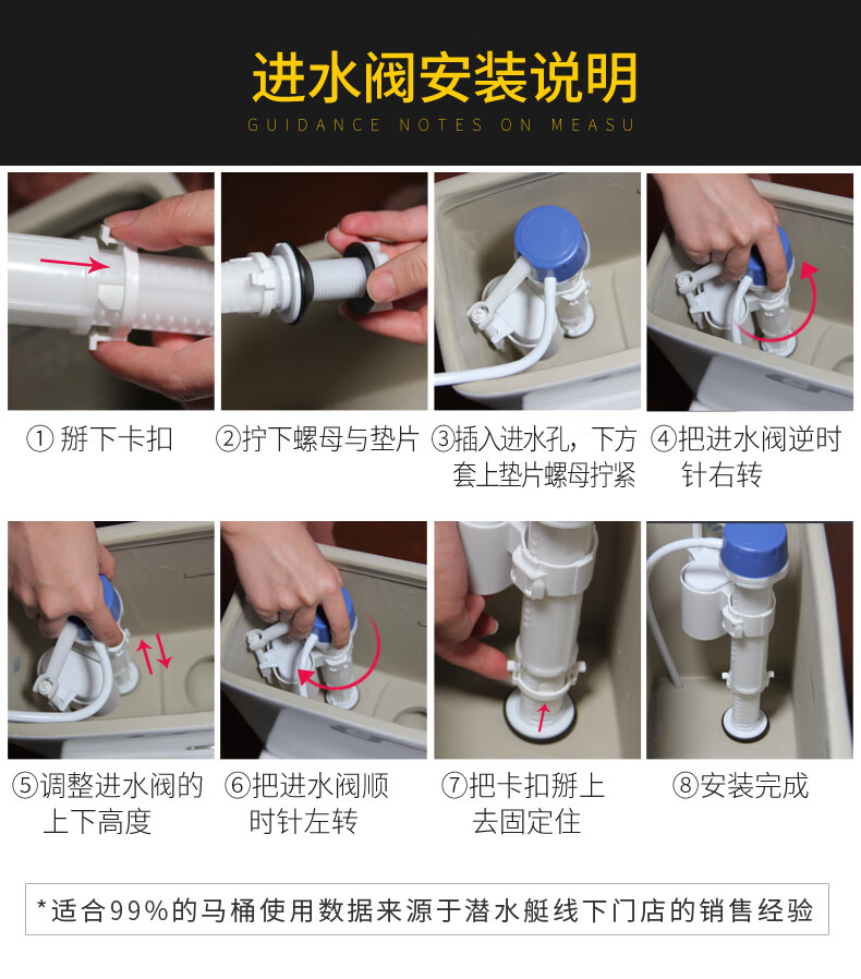 抽水马桶水箱配件全套老式坐便器进水阀通用上水冲水器按钮 大号按键