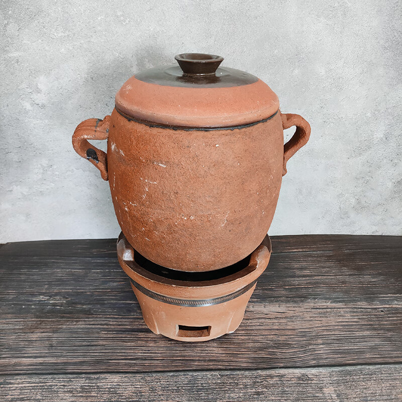 老式土砂锅炖锅砂罐煲汤家用陶瓷沙罐燃气小沙锅乡村养生煨汤瓦罐