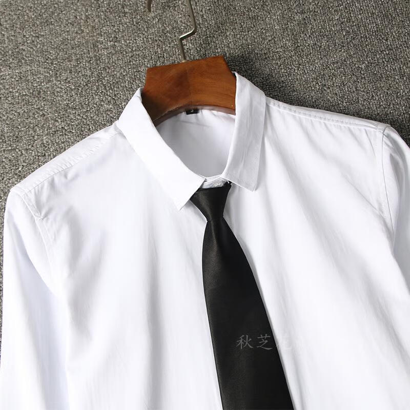 jk宽松 搭配领带 白色搭黑色领带 s