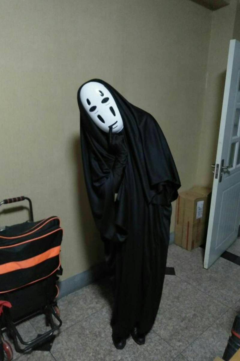 无脸男cos服万圣节成人服装cosplay儿童宫崎骏动漫千与千寻无脸男衣服