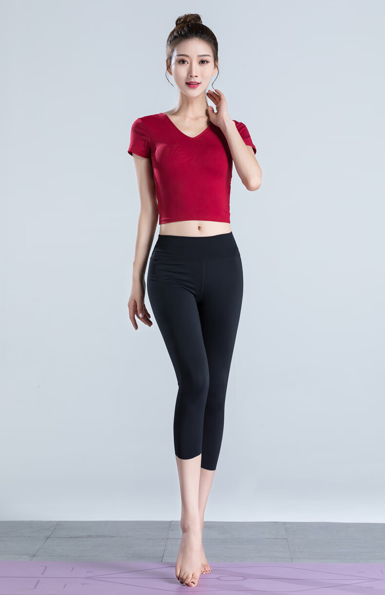 高端瑜伽服女健身房速干紧身跑步运动套装性感美背健身服气质 紫色