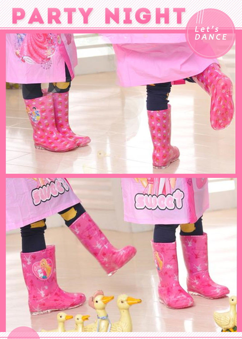 网红同款高筒儿童雨鞋男童女童雨靴子水鞋胶鞋小女孩宝宝大童防滑加厚