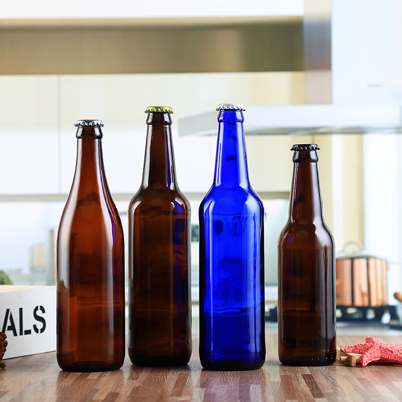 花思雨() 啤酒瓶 空瓶 空啤酒瓶 500毫升果汁饮料瓶 汽水瓶 棕褐色