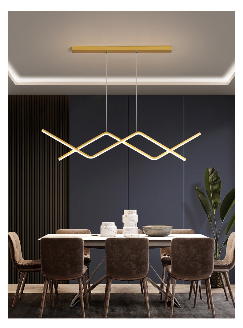 arrow箭牌照明轻奢餐厅吊灯简约现代长条客厅灯创意个性北欧饭厅吧台