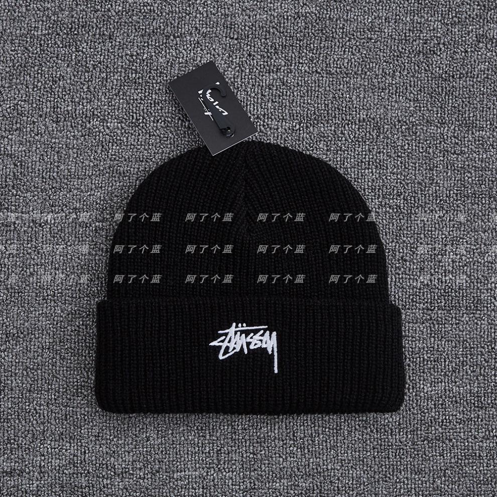 stussy毛线帽 stussy针织帽斯图西刺绣毛线帽冷帽经典欧美潮牌ins小众