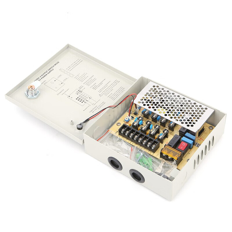 开关电源箱摄像头电源箱220v转12v集中供电led弱电箱 s-36-12v4ch不带