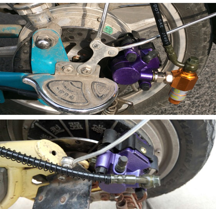 适用于电动车改装后轮碟刹电瓶车螺纹涨刹改装后刹车闸改装碟刹配件