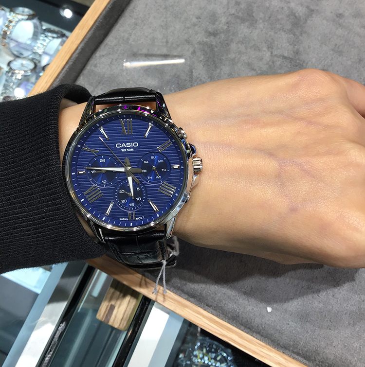 卡西欧(casio)新款手表男黑暗钢铁海洋之心2021限量版大表盘 白面