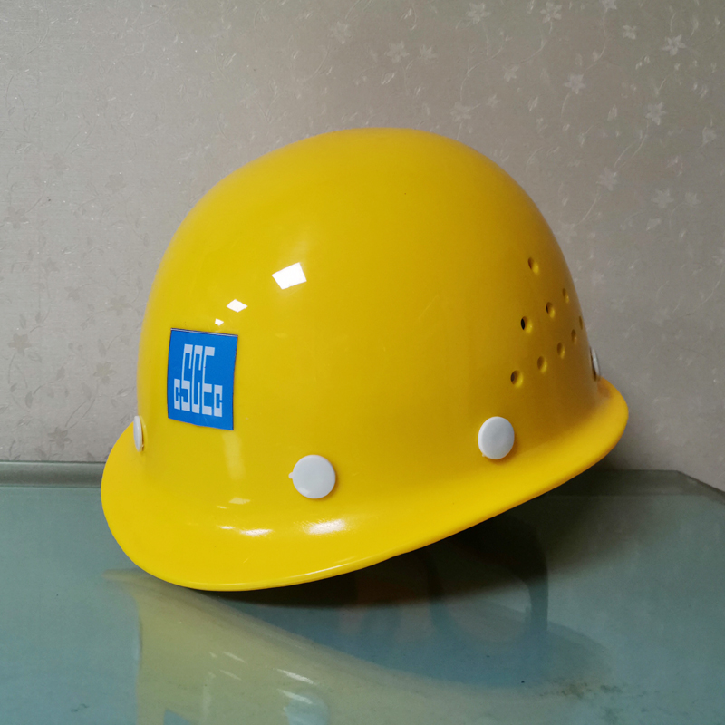 现货中建安全帽国标头盔玻璃钢施工地人中建安全头帽标志印字 中建v型