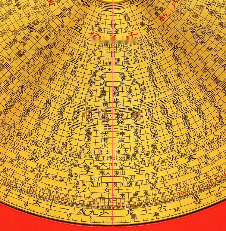 順通禮坊集福堂9寸羅盤過路陰陽金鎖玉關風水羅盤面板銅羅盤三元三合