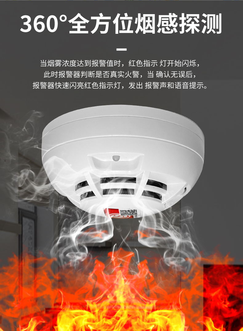 烟雾报警器闪绿灯图片