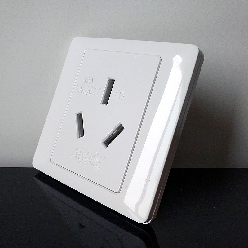 32a安三孔插座三脚插头86型空调插座热水器大功率墙壁插座25032a插座