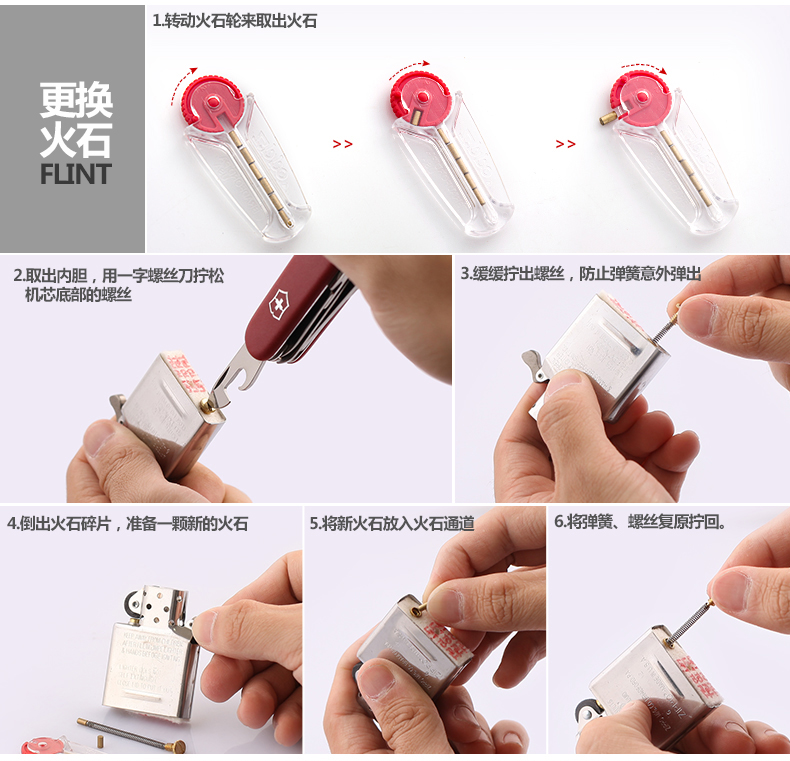 zippo打火机油原装专用配件火石棉芯美国芝宝煤油套装油实用套装3件装