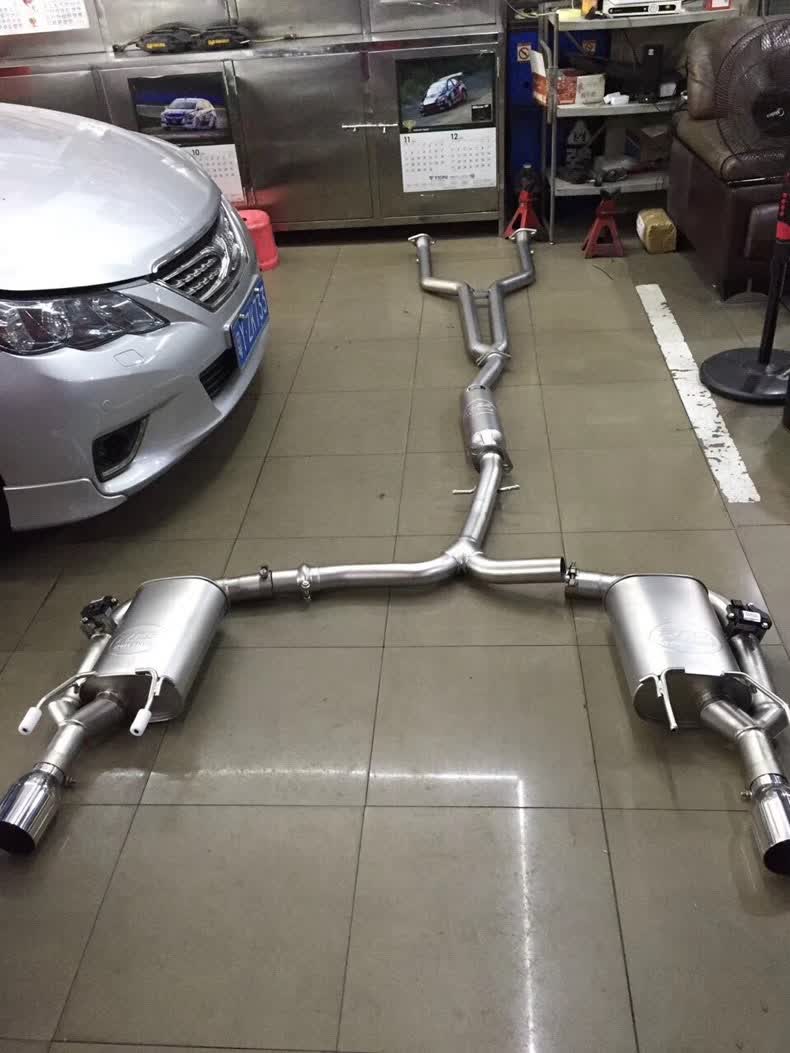 适用于丰田锐志改装排气管 中尾段智能阀门原装位不锈钢消声器res定制