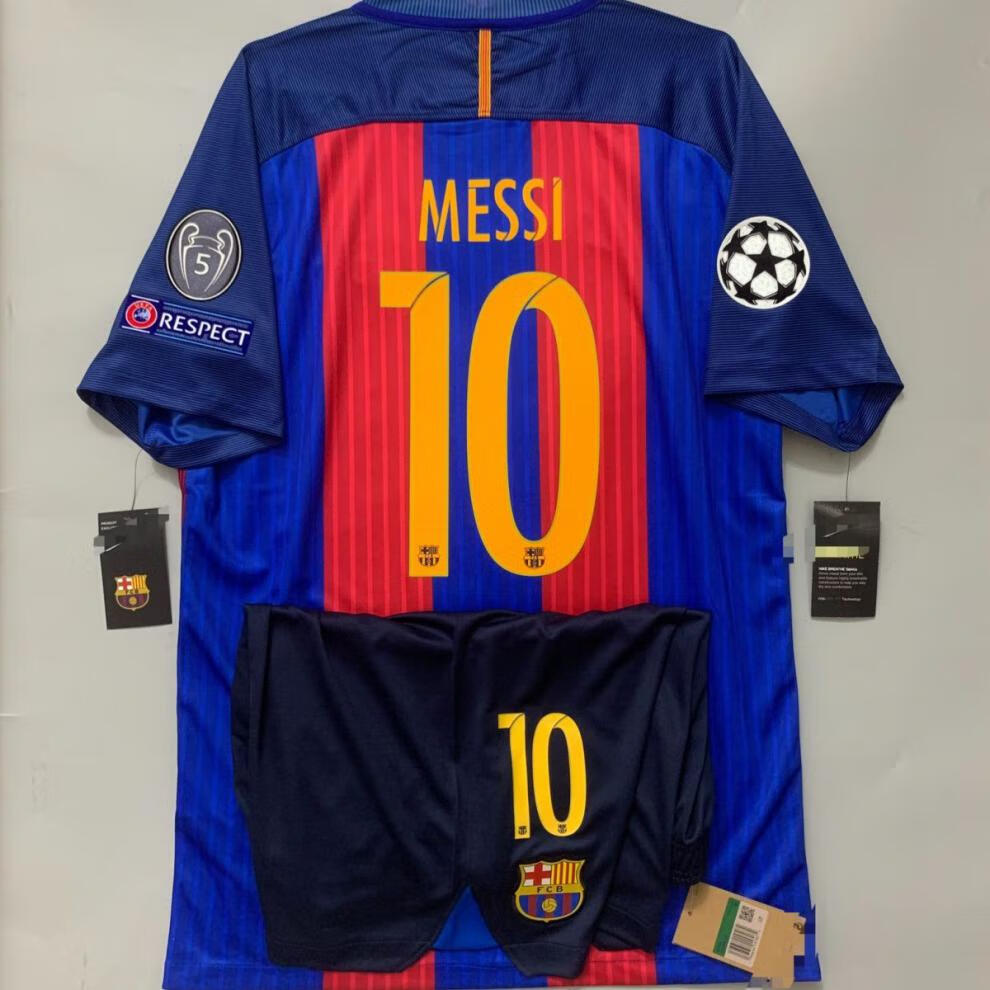 tafn复古巴萨梅西球衣 1617巴萨主场球衣 梅西签名球衣 内马尔球衣 欧