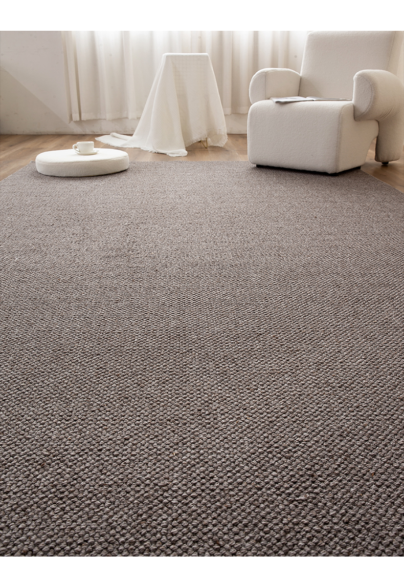 土耳其手工羊毛地毯土耳其纯色羊轻奢日式客厅茶几地毯定制卧室房间子