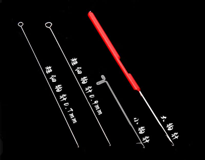 潮然蔻 文玩串珠工具套装穿珠子的针手串钢丝引线三通佛头钩针水晶