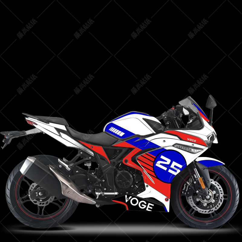 隆鑫无极300rr贴纸改装摩托车贴画装饰版画贴花diy防水贴膜 杏色 编号