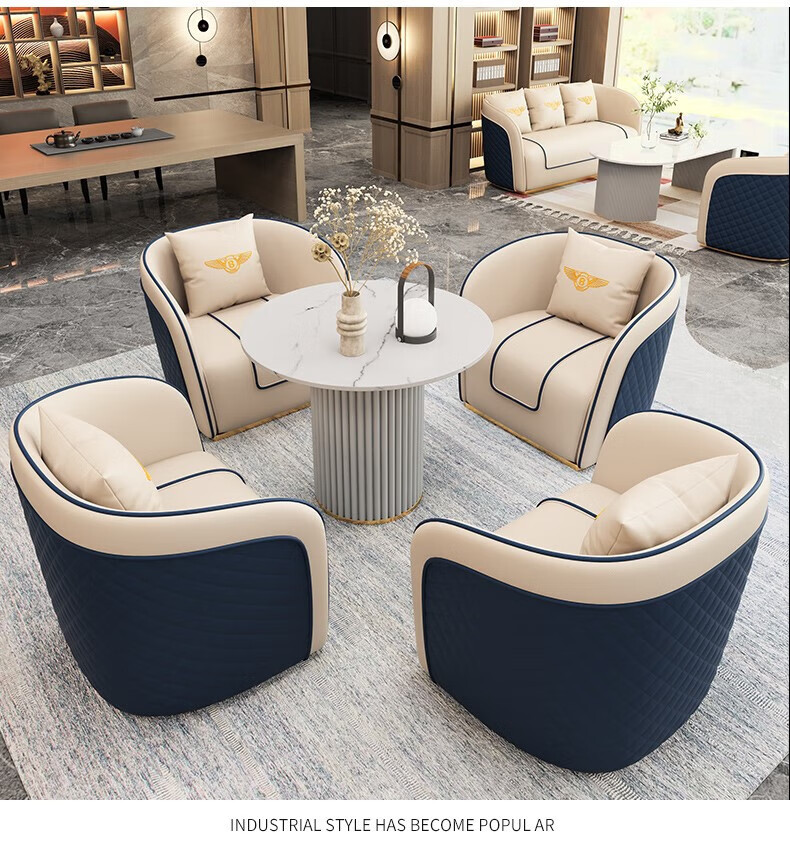 酒店大堂会客商务沙发售楼处大厅接待谈判桌 圆桌一张(60x75)【图片