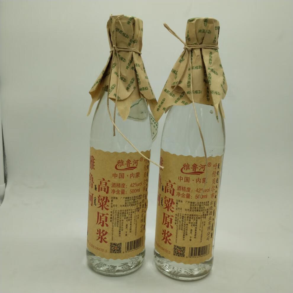 雅鲁河高粱原浆 42度 雅鲁河500毫升 高粱酒原浆无勾兑 42度250ml*6瓶