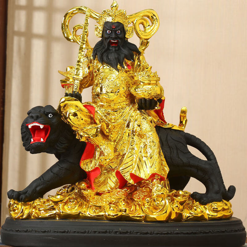 武财神神像赵公明财神像家用供奉财神爷爷黑虎赵玄坛五路财神佛像 16