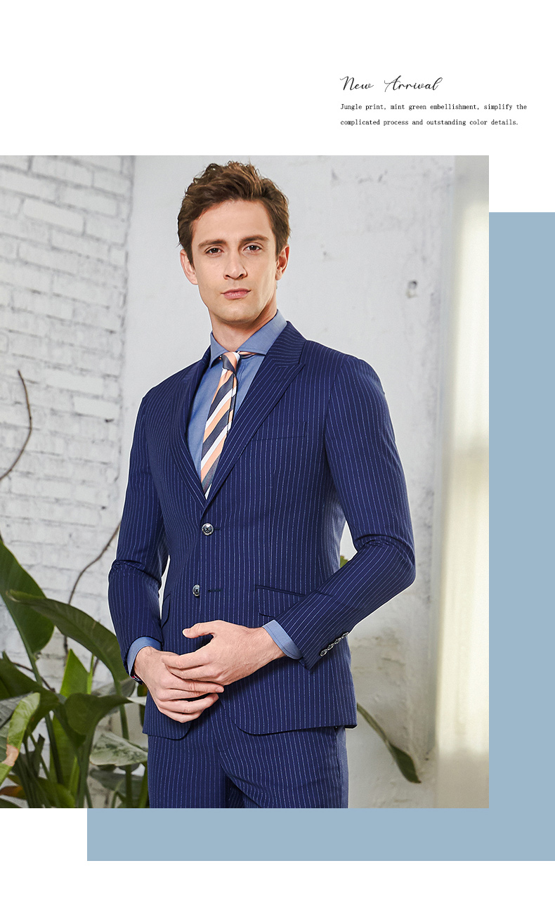 【量身定制】iwode/埃沃新款西服私人定做男士西装套装深蓝色羊毛西服