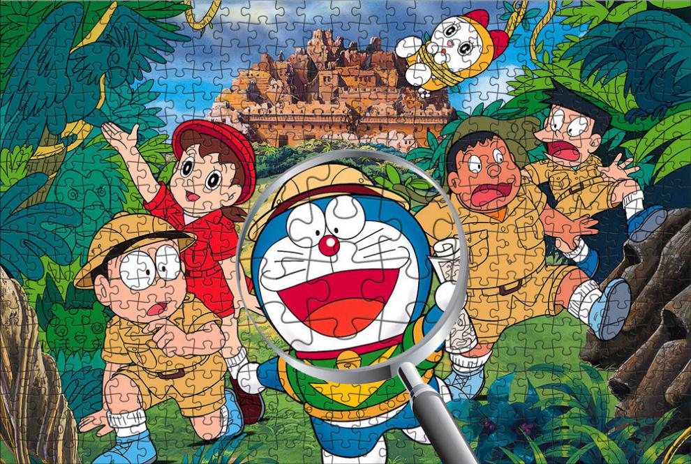 木质拼图1000片哆啦a梦小叮当机器猫解压儿童玩具礼物 哆啦a梦014 500