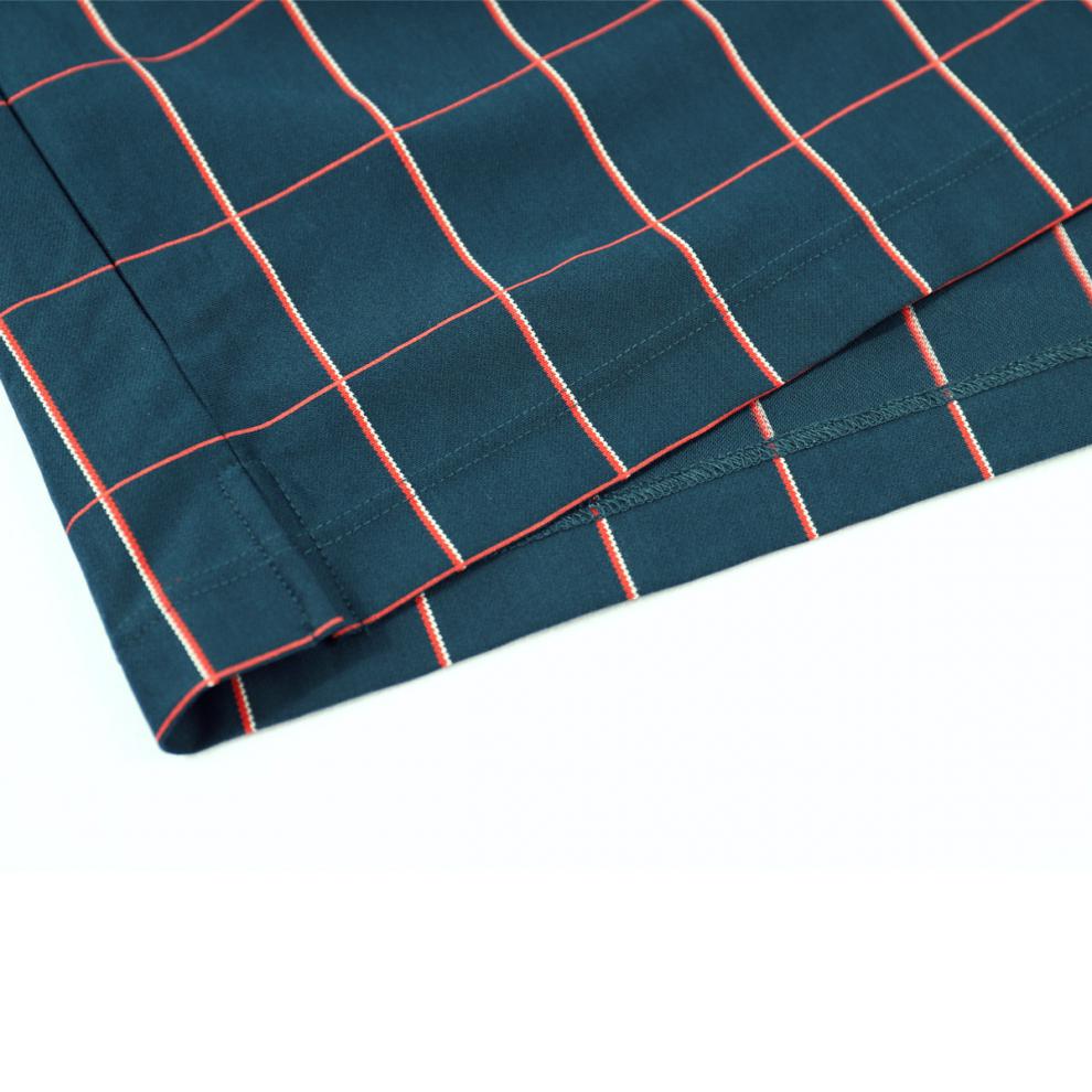 罗茜奥lozio 2020款 棉质透气吸汗格纹圆领短袖男t 深绿色 军绿色 54