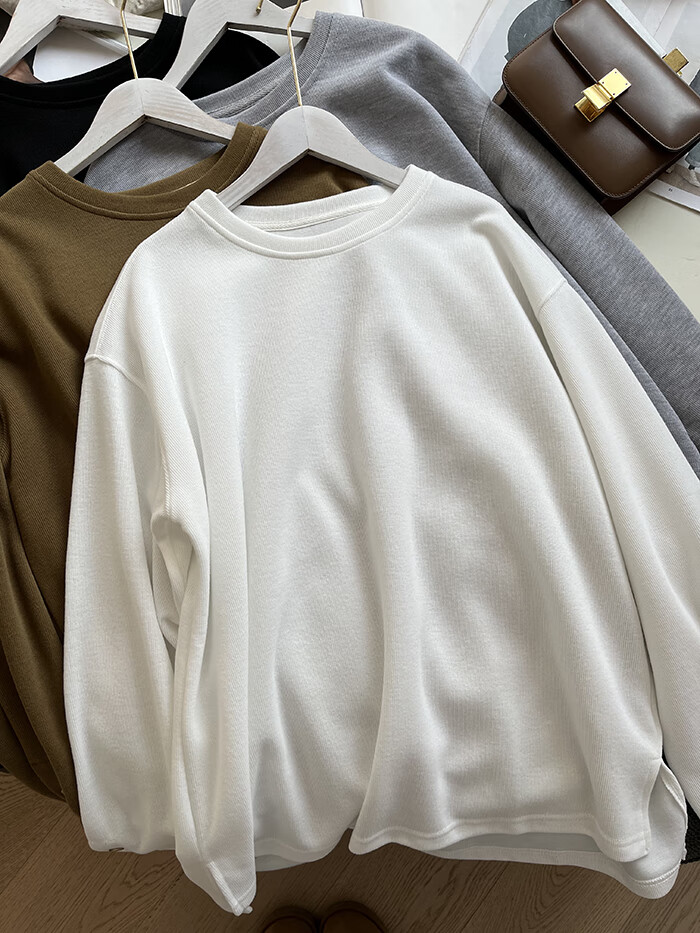 拉夏贝尔homme新潮褶皱卫衣外套女式春秋新款宽松显瘦减龄韩版开叉前