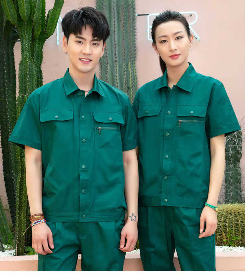 夏季园林绿化工作服套装男薄款长短袖物业环卫保洁清洁工人劳保服h8