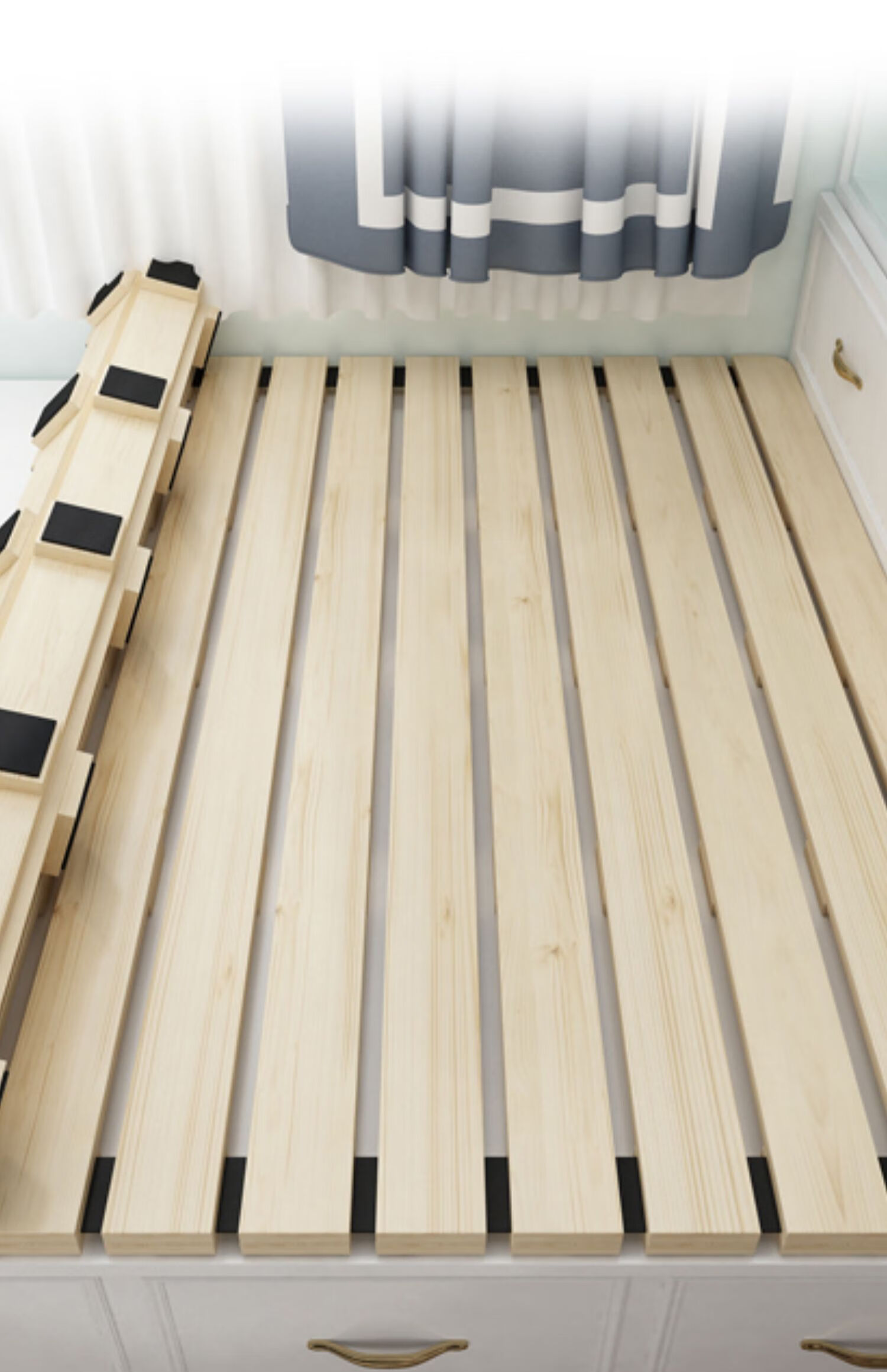 京选好货实木床板排骨架折叠防防潮透气架床垫架子排骨架床垫0719米